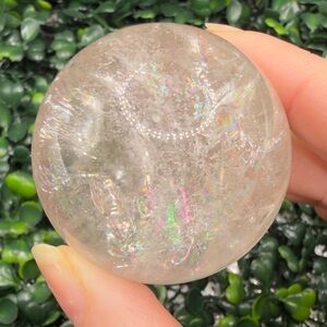 Incredible Rainbow filled Clear Quartz Sphere